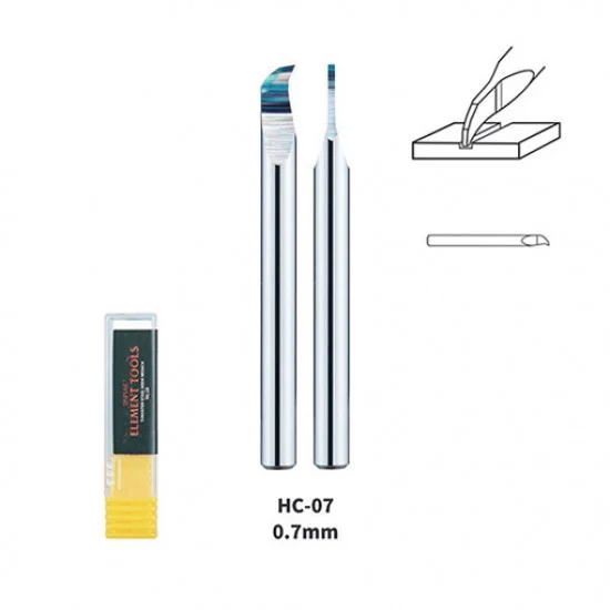 Dspiae HC-07 0.7mm Tungsten Steel Hook Broach (Scriber) Shank Dia: 3.175mm
