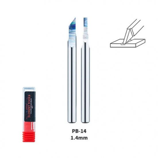 Dspiae PB-14 1.4mm Tungsten Steel Push Broach (Chisel) Shank Dia: 3.175mm