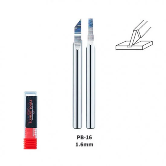 Dspiae PB-16 1.6mm Tungsten Steel Push Broach (Chisel) Shank Dia: 3.175mm