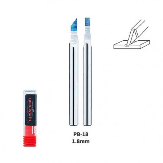 Dspiae PB-18 1.8mm Tungsten Steel Push Broach (Chisel) Shank Dia: 3.175mm