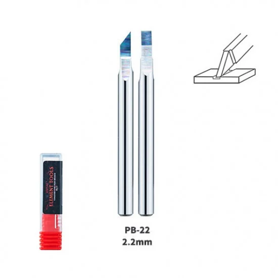 Dspiae PB-22 2.2mm Tungsten Steel Push Broach (Chisel) Shank Dia: 3.175mm