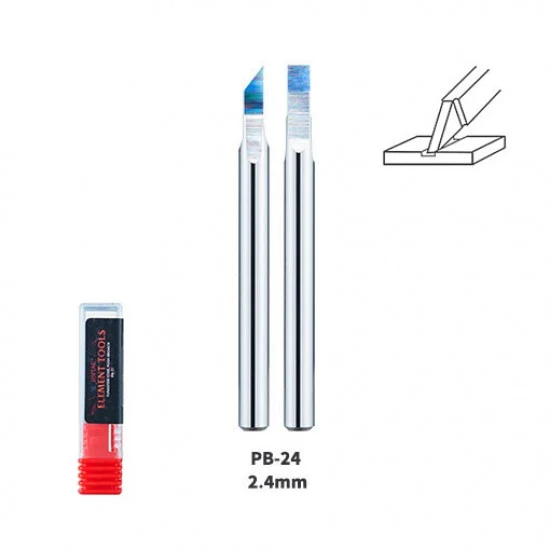 Dspiae PB-24 2.4mm Tungsten Steel Push Broach (Chisel) Shank Dia: 3.175mm