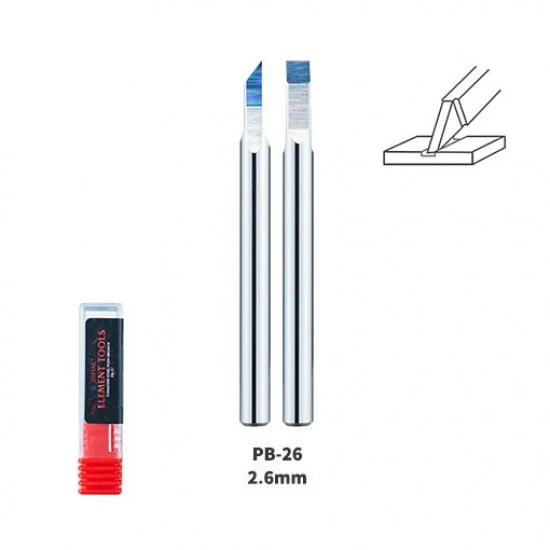 Dspiae PB-26 2.6mm Tungsten Steel Push Broach (Chisel) Shank Dia: 3.175mm