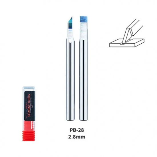 Dspiae PB-28 2.8mm Tungsten Steel Push Broach (Chisel) Shank Dia: 3.175mm