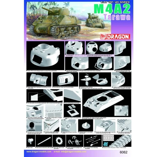 Dragon 6062 1/35 Sherman M4A2 Tarawa Tank - Military Vehicles & Tanks