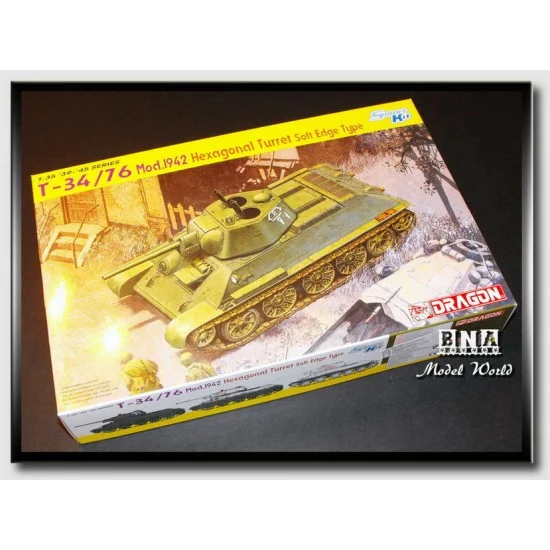 Dragon 6424 1/35 T-34/76 Mod.1942 Hexagonal Turret Soft Edge Type [Smart kit]