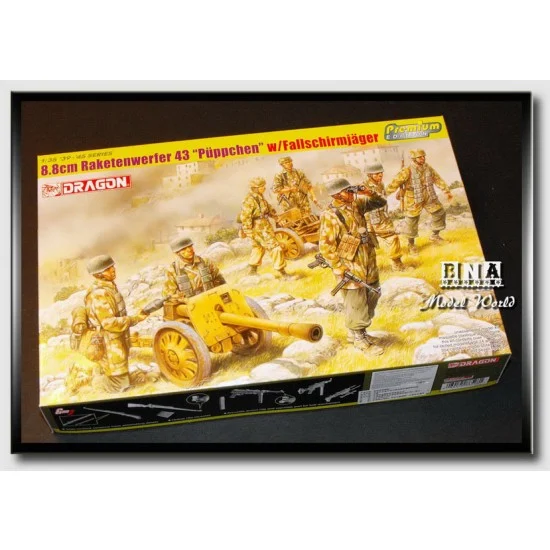 Dragon 6528 1/35 8.8cm Raketenwerfer 43 "Puppchen" with Fallschirmjager - Military Vehicles & Tanks