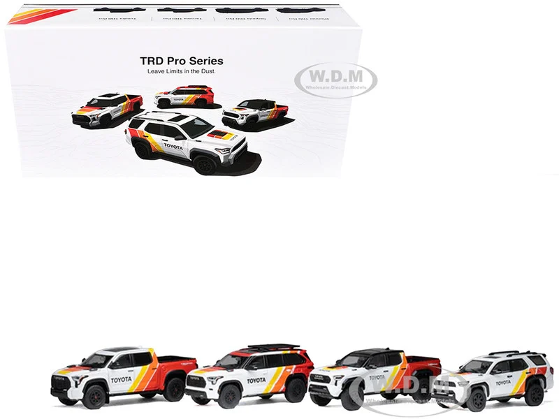 Toyota TRD PRO 4 Car Set Limited Edition to 500 pieces Worldwide 1/64 Diecast Model Cars by GCD - Toyota Models