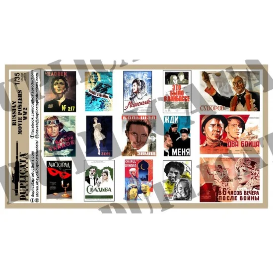 Duplicata Productions 06D-35 1/35 WWII Russian Movie Posters
