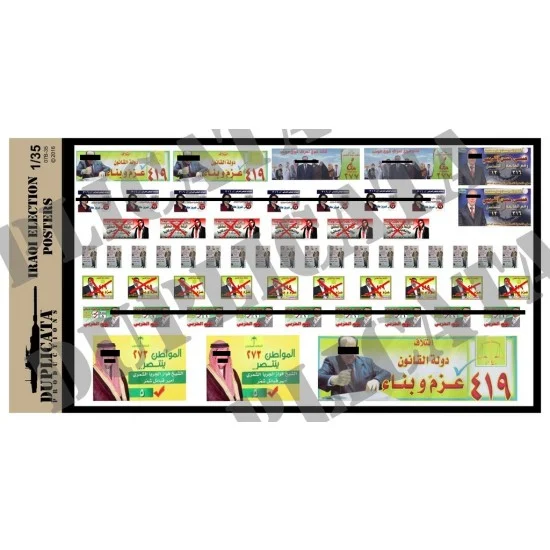 Duplicata Productions 07B-35 1/35 Iraq War Election Posters