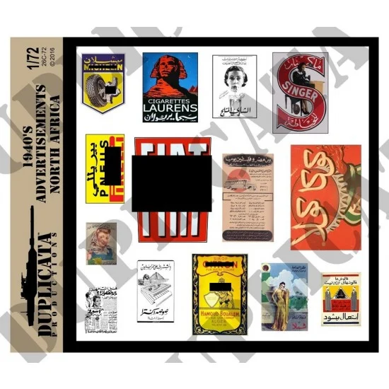 Duplicata Productions 26C-72 1/72 WWII North African Advertisements