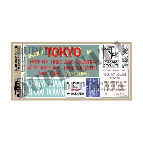 Duplicata Productions 33E-35 1/35 Vietnam War Road Signs #5