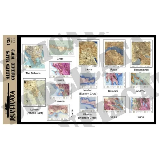 Duplicata Productions 73A-35 1/35 WWII Allied Greece Maps