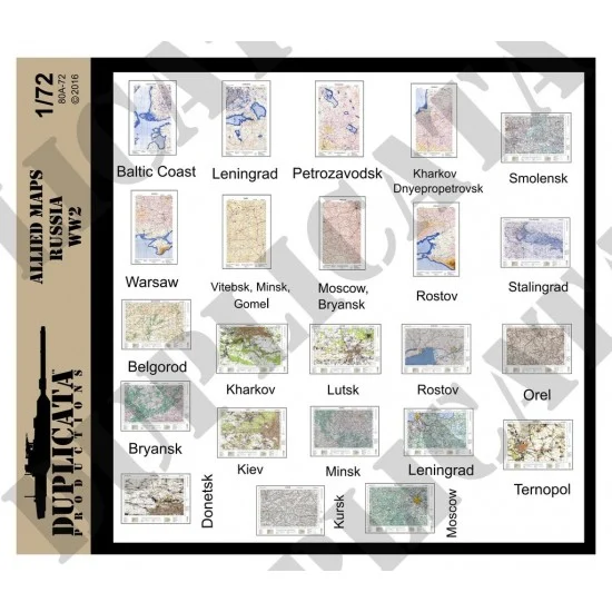 Duplicata Productions 80A-72 1/72 WWII Allied Russia Maps