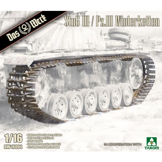 DAS WERK 16004 1/16 StuG III / Pz. III Winter Tracks - Military Vehicles & Tanks