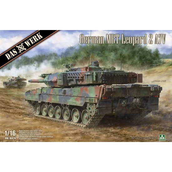 DAS WERK 16024 1/16 German MBT Leopard 2 A7V Main Battle Tank - Military Vehicles & Tanks