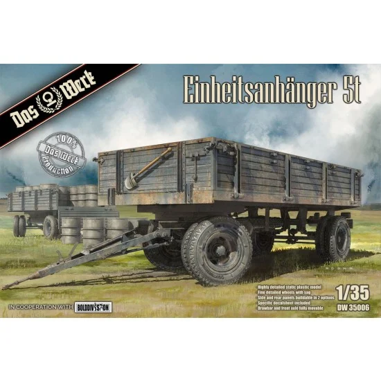 DAS WERK 35006 1/35 WWII German Uniform 5t Trailer Einheitsanhanger - Military Vehicles & Tanks
