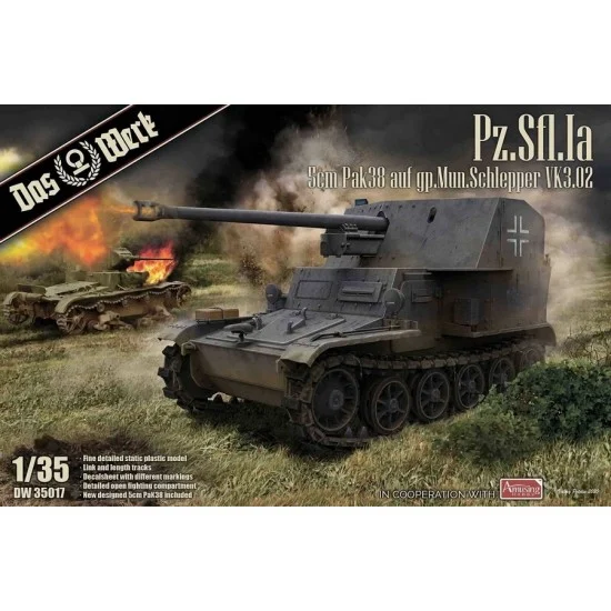 DAS WERK 35017 1/35 Pz.Sfl. Ia - 5cm Pak 38 auf gp. Mun Schlepper
