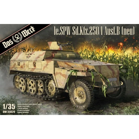 DAS WERK 35029 1/35 le.SPW SdKfz.250/1 Ausf.B (neu) Light Armoured Personnel Carrier - Military Vehicles & Tanks