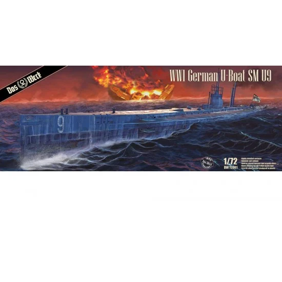 DAS WERK 72001 1/72 WWI German U-Boat SM U-9
