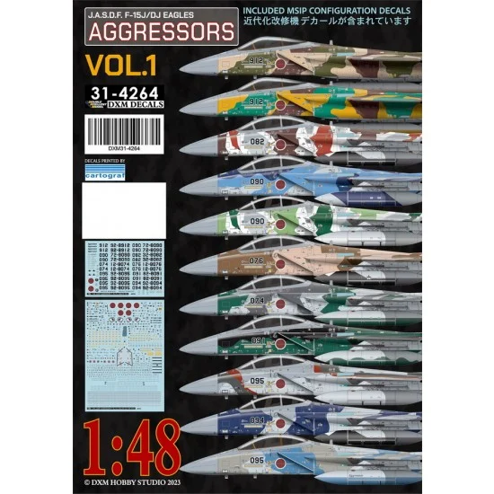 DXM Decals 31-4264 Decals for 1/48 JASDF Mitsubishi F-15J/DJ Aggressors Vol.1