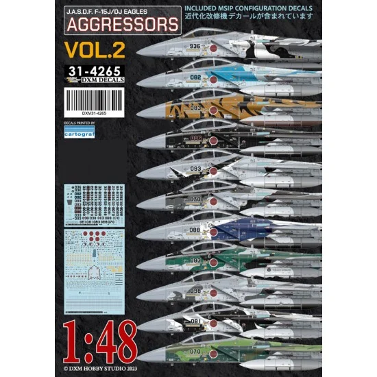 DXM Decals 31-4265 Decals for 1/48 JASDF Mitsubishi F-15J/DJ Aggressors Vol.2