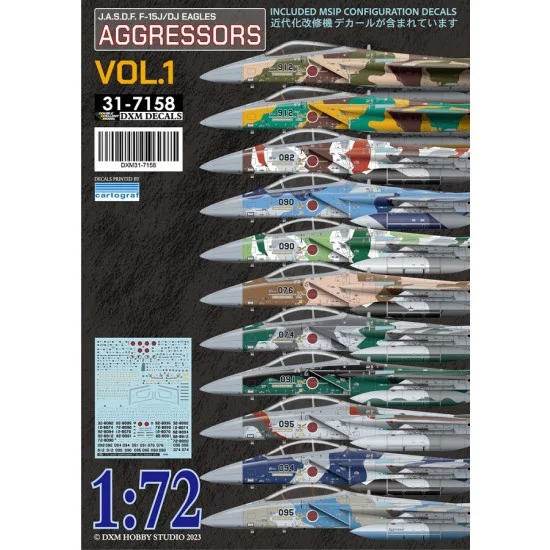 DXM Decals 31-7158 Decals for 1/72 JASDF F-15J/DJ Aggressors Vol.1