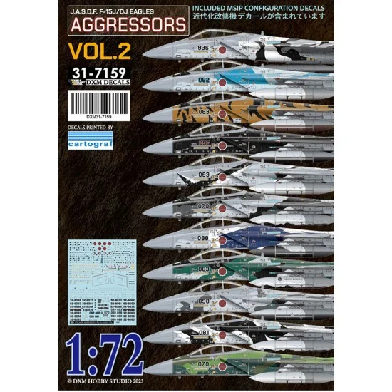 DXM Decals 31-7159 Decals for 1/72 JASDF Mitsubishi F-15J/DJ Aggressors Vol.2