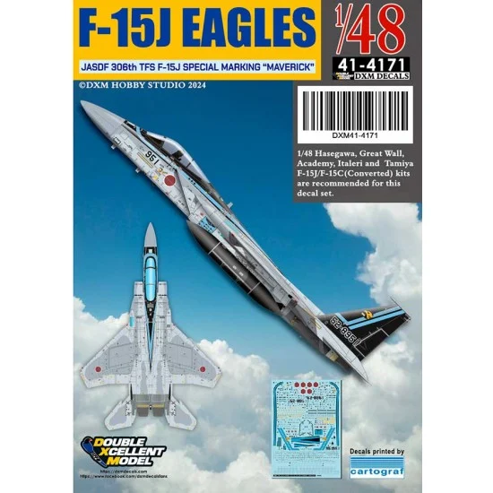 DXM Decals 41-4171 1/48 JASDF F-15J 306SQ Special Marking Maverick Decal for F-15J/C kits