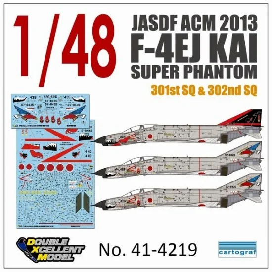 DXM Decals 41-4219 Decals for 1/48 JASDF ACM 2013 F-4EJ Kai Super Phantom 301st & 302nd SQ