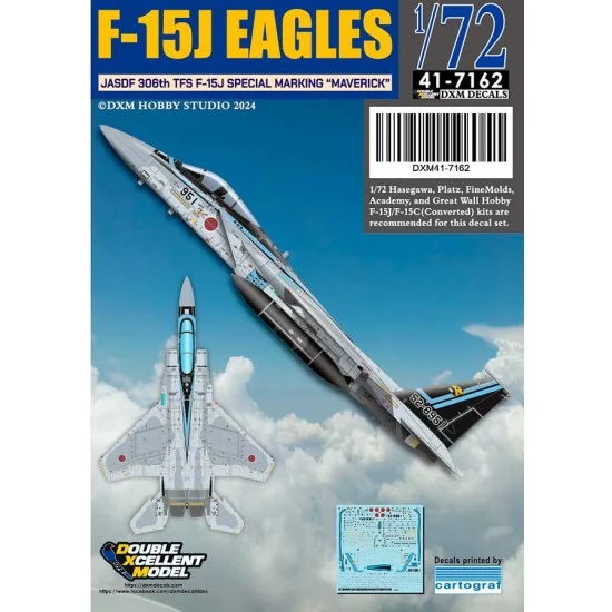 DXM Decals 41-7162 1/72 JASDF F-15J 306SQ Special Marking Maverick Decal for F-15J/C kits