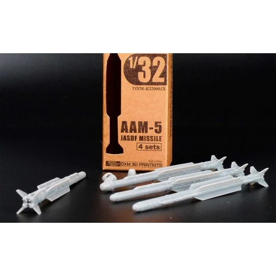 DXM Decals K320001X 1/32 JASDF AAM-5 Air to Air Missiles (4pcs, 3D print kits)