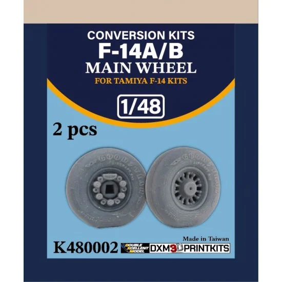 DXM Decals K480002 1/48 F-14A/B Tomcat Main Wheels (2pcs) for Tamiya F-14 kits