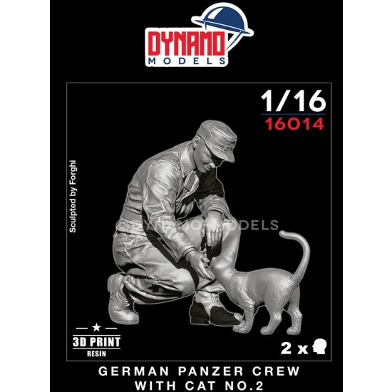 Dynamo 16014 1/16 German Panzer Crew with Cat Ver.2 - Model Figures