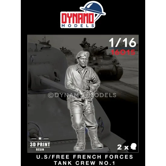 Dynamo 16015 1/16 US / Free French Forces Tanker 1944 Ver.1 - Model Figures