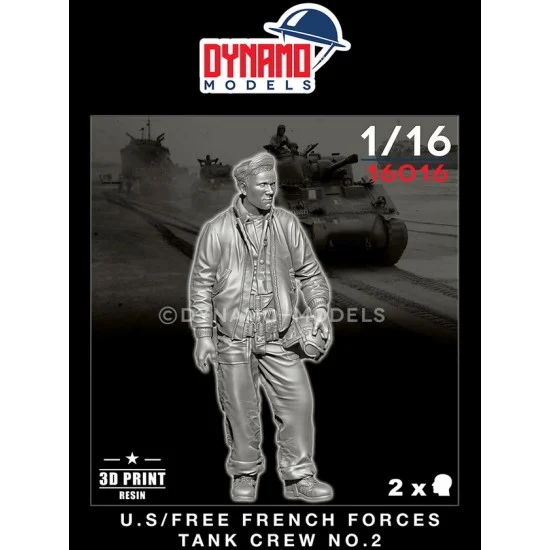 Dynamo 16016 1/16 U.S/Free French Forces Tank Crew No.2 - Model Figures