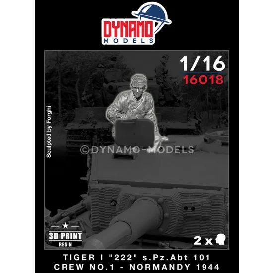 Dynamo 16018 1/16 Tiger I 222 s.Pz.Abt.101 - Crew No.1 Normandy 1944