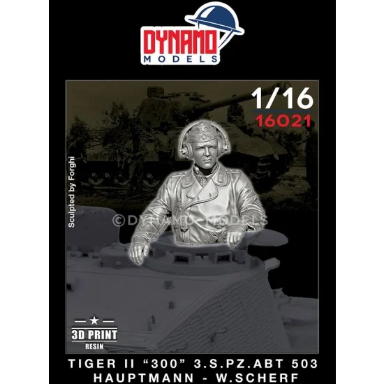 Dynamo 16021 1/16 Tiger II ''300'' s.Pz.Abt 503 Hauptmann - Walter Scherf