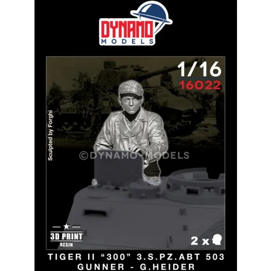 Dynamo 16022 1/16 Tiger II ''300'' s.Pz.Abt 503 Gunner G.Heider - Model Figures