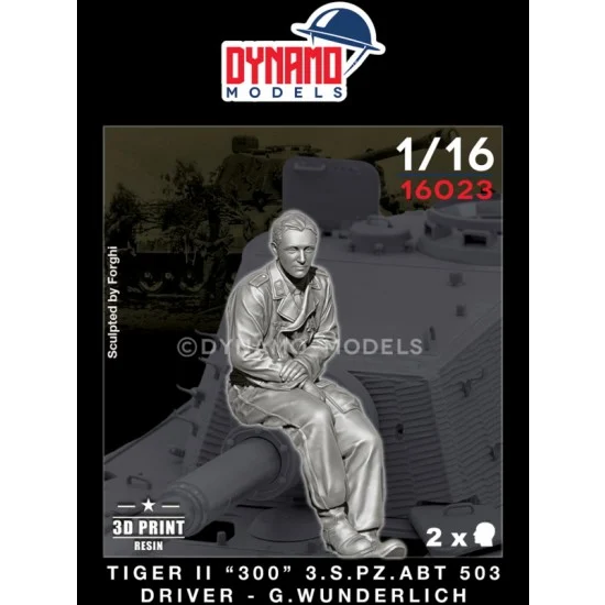 Dynamo 16023 1/16 Tiger II ''300'' s.Pz.Abt 503 Driver G.Wunderlich - Model Figures