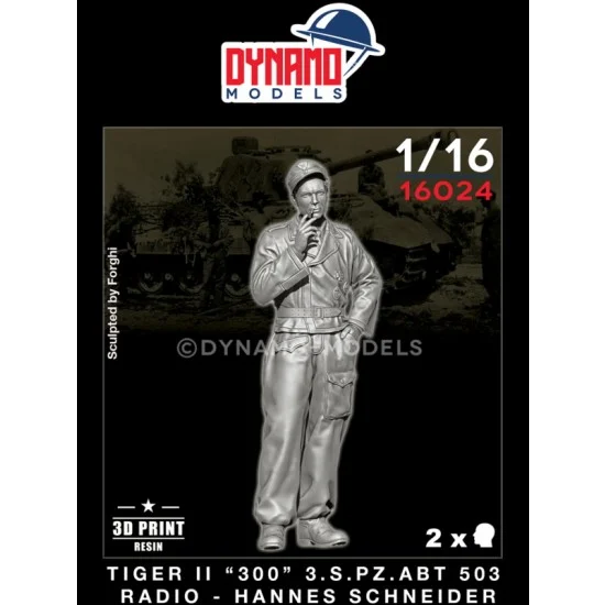 Dynamo 16024 1/16 Tiger II ''300'' s.Pz.Abt 503 Radio Hannes Schneider - Model Figures