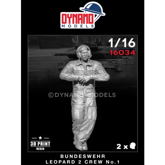 Dynamo 16034 1/16 Bundeswehr Leopard 2 Crew No.1 - Model Figures