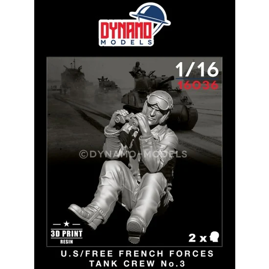 Dynamo 16036 1/16 US/Free French Forces Tank Crew No.3 - Model Figures