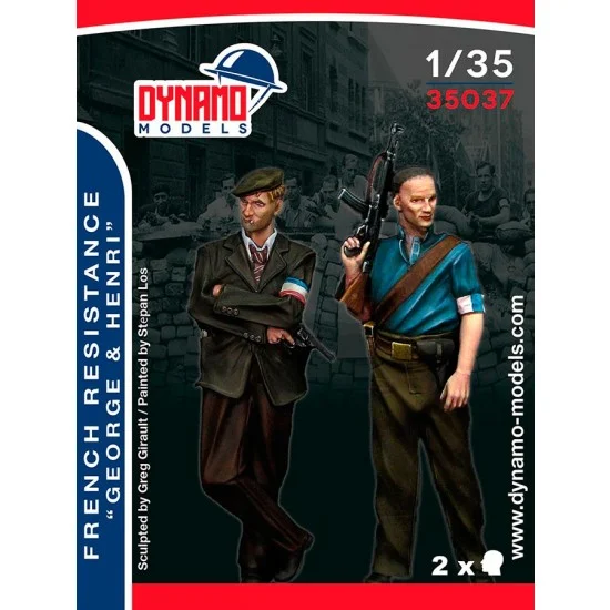 Dynamo 35037 1/35 French Resistance Fighters Set George and Henri (2 figures) - Model Figures