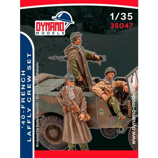 Dynamo 35047 1/35 French 1940 Laffly Crew Set (3 figures) - Model Figures