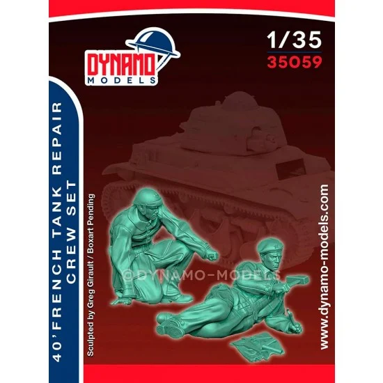 Dynamo 35059 1/35 1940 French Tank Repair Crew Set (2 figures) - Model Figures