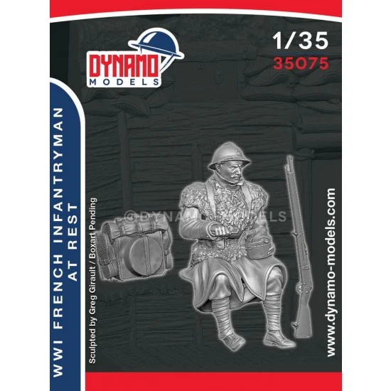 Dynamo 35075 1/35 WWI French Infantryman at Rest - Model Figures