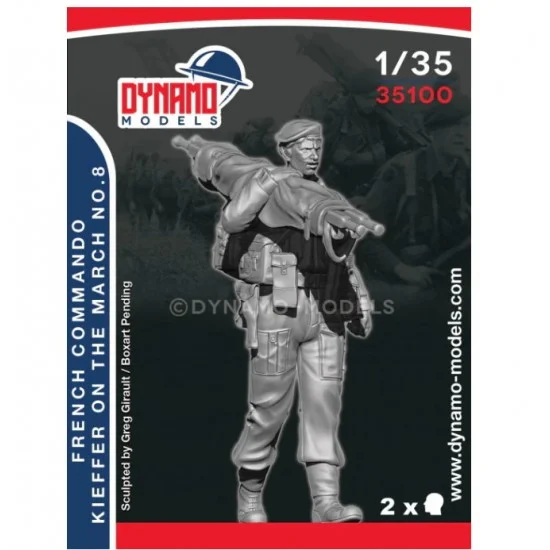 Dynamo 35100 1/35 French Commando Kieffer Marching No.8 - Model Figures