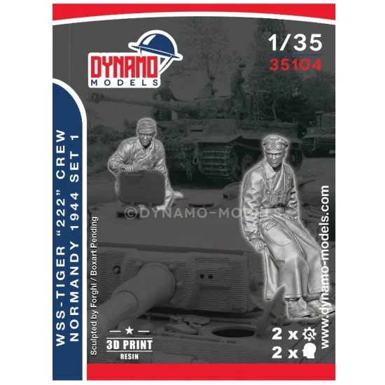 Dynamo 35104 1/35 WSS Tiger 222 Crew Normandy 1944 Set 1 - Model Figures