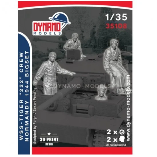 Dynamo 35108 1/35 WSS Tiger 222 Crew Normandy 1944 Super Set - Model Figures